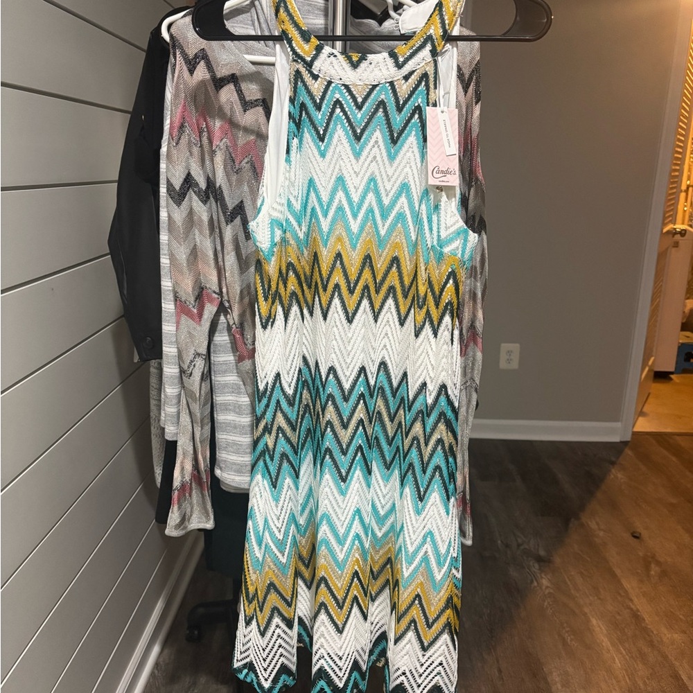 Candie's Multicolor Chevron Midi Dress